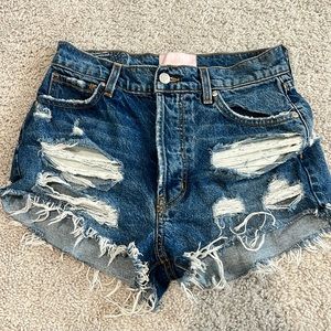 REVICE High Waisted Denim Shorts